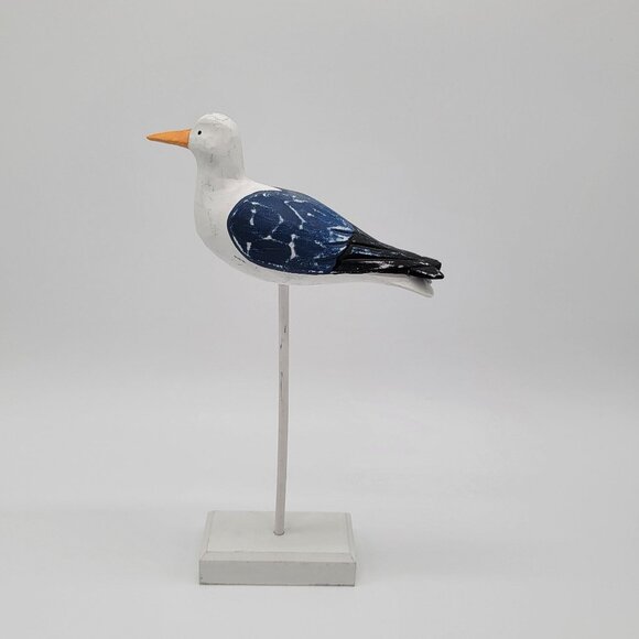 Set of 3 Wooden Sea Gull Statues Decor - Picture 9 of 11